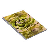 黄色と灰色の芸術的バラ ノートブック (右側)