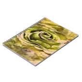 黄色と灰色の芸術的バラ ノートブック (左側)