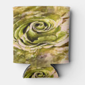 黄色と灰色の芸術的バラ 缶クーラー (正面)