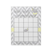 黄色と灰色の象の赤ちゃんシャワービンゴゲーム ノートパッド (回転)