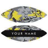 黄色と灰色の迷彩自分の名前をパーソナライズ アメリカンフットボール (パネル)