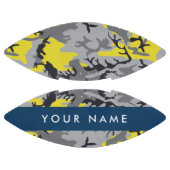 黄色と灰色の迷彩自分の名前をパーソナライズ アメリカンフットボール (パネル)