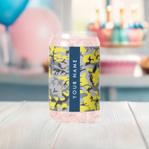 黄色と灰色の迷彩自分の名前をパーソナライズ