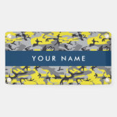 黄色と灰色の迷彩自分の名前をパーソナライズ 横断幕 (横)