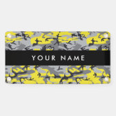 黄色と灰色の迷彩自分の名前をパーソナライズ 横断幕 (横)