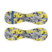 黄色と灰色の迷彩自分の名前をパーソナライズ 野球ボール (パネル)