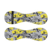 黄色と灰色の迷彩自分の名前をパーソナライズ 野球ボール (パネル)