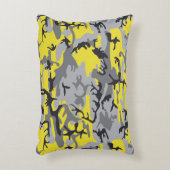 黄色と灰色の迷彩、軍隊、陸軍 アクセントクッション (正面(垂直))