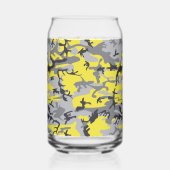 黄色と灰色の迷彩、軍隊、陸軍 ガラス缶 (裏面)