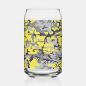 黄色と灰色の迷彩、軍隊、陸軍 ガラス缶 (左)