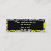 黄色と灰色の迷彩、軍隊、陸軍 スキニー名刺 (正面)