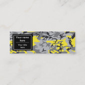 黄色と灰色の迷彩、軍隊、陸軍 スキニー名刺 (裏面)