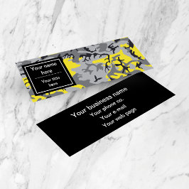 黄色と灰色の迷彩、軍隊、陸軍 スキニー名刺