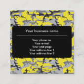 黄色と灰色の迷彩、軍隊、陸軍 スクエア名刺 (正面)