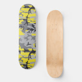 黄色と灰色の迷彩、軍隊、陸軍 スケートボード (正面)