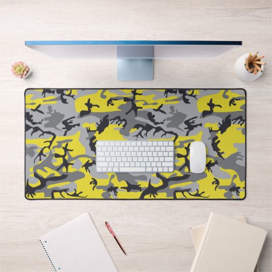 黄色と灰色の迷彩、軍隊、陸軍 デスクマット (オフィス1)