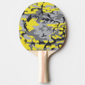 黄色と灰色の迷彩、軍隊、陸軍 卓球ラケット (正面)