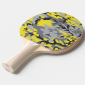 黄色と灰色の迷彩、軍隊、陸軍 卓球ラケット (正面アングル)