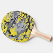 黄色と灰色の迷彩、軍隊、陸軍 卓球ラケット (横)