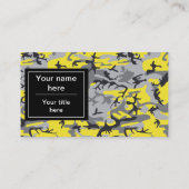 黄色と灰色の迷彩、軍隊、陸軍 名刺 (裏面)