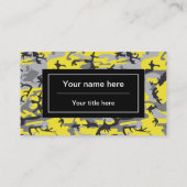 黄色と灰色の迷彩、軍隊、陸軍 名刺 (裏面)