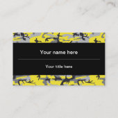 黄色と灰色の迷彩、軍隊、陸軍 名刺 (裏面)