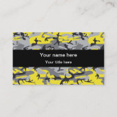 黄色と灰色の迷彩、軍隊、陸軍 名刺 (裏面)