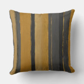 黄色と灰色ストライプの クッション (裏面)