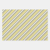 黄色と灰色 ラッピングペーパーシート (正面3)