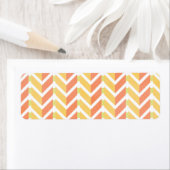 黄色と珊瑚の3Dパターン ラベル (インサイチュ)