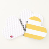 黄色と白いめまいストライプ色 ノートブック (内部)