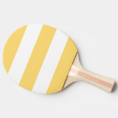 黄色と白いめまいストライプ色 卓球ラケット (横)