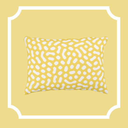 黄色と白いゼリー豆のような形 アクセントクッション