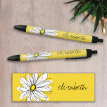 黄色と白のお洒落デイジーとカスタム文字<br><div class="desc">禅とヒバお洒落スターの芸術作品。名前、モノグラムまたは他の文字を追加でカスタムきる。変更をもし行うには、アクリックートをのまわりにボタンに移す必要カスタマイズがある。</div>
