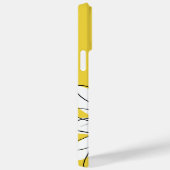 黄色と白のお洒落デイジーとカスタム文字 Case-Mate iPhoneケース (裏面 / 右)