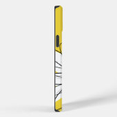 黄色と白のお洒落デイジーとカスタム文字 Case-Mate iPhoneケース (裏面 / 右)