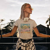 黄色と白のカリフォルニアTシャツ Tシャツ