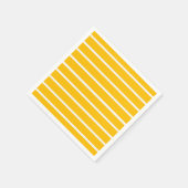 黄色と白のストライプデザイン スタンダードカクテルナプキン (角)