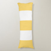 黄色と白のストライプ ボディピロー (正面縦)