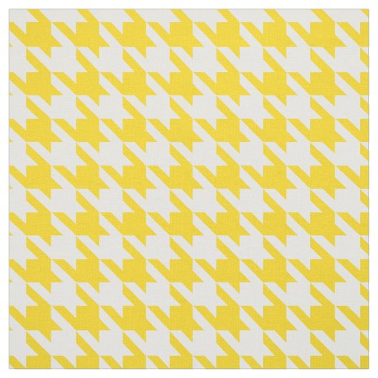 黄色と白のチェッ千鳥格子のク ファブリック (見本)