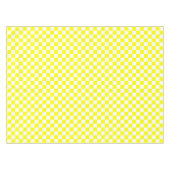 黄色と白のチェッ市松模様にク・コットン・ダイニング テーブルクロス (正面(横))