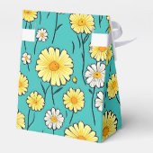 黄色と白のデイジーオン青 フェイバーボックス (裏面サイド)