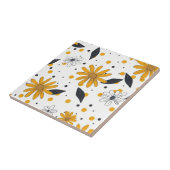 黄色と白のデイジーパター離れン タイル (側面)