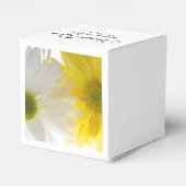 黄色と白のデイジー結婚ズ フェイバーボックス (裏面サイド)