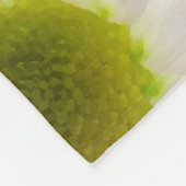 黄色と白のデイジー結婚ズ フリースブランケット (角)