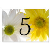 黄色と白のデイジー表の番号 テーブルナンバー (正面)