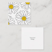 黄色と白のデイジー ノートカード (正面/裏面)
