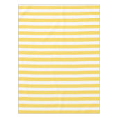 黄色と白のデッキチェアのストライプ テーブルクロス (正面)