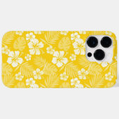 黄色と白のハイビスカスの花 Case-Mate iPhoneケース (裏面 (横))