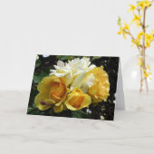 黄色と白のバラ カード (黄色い花)